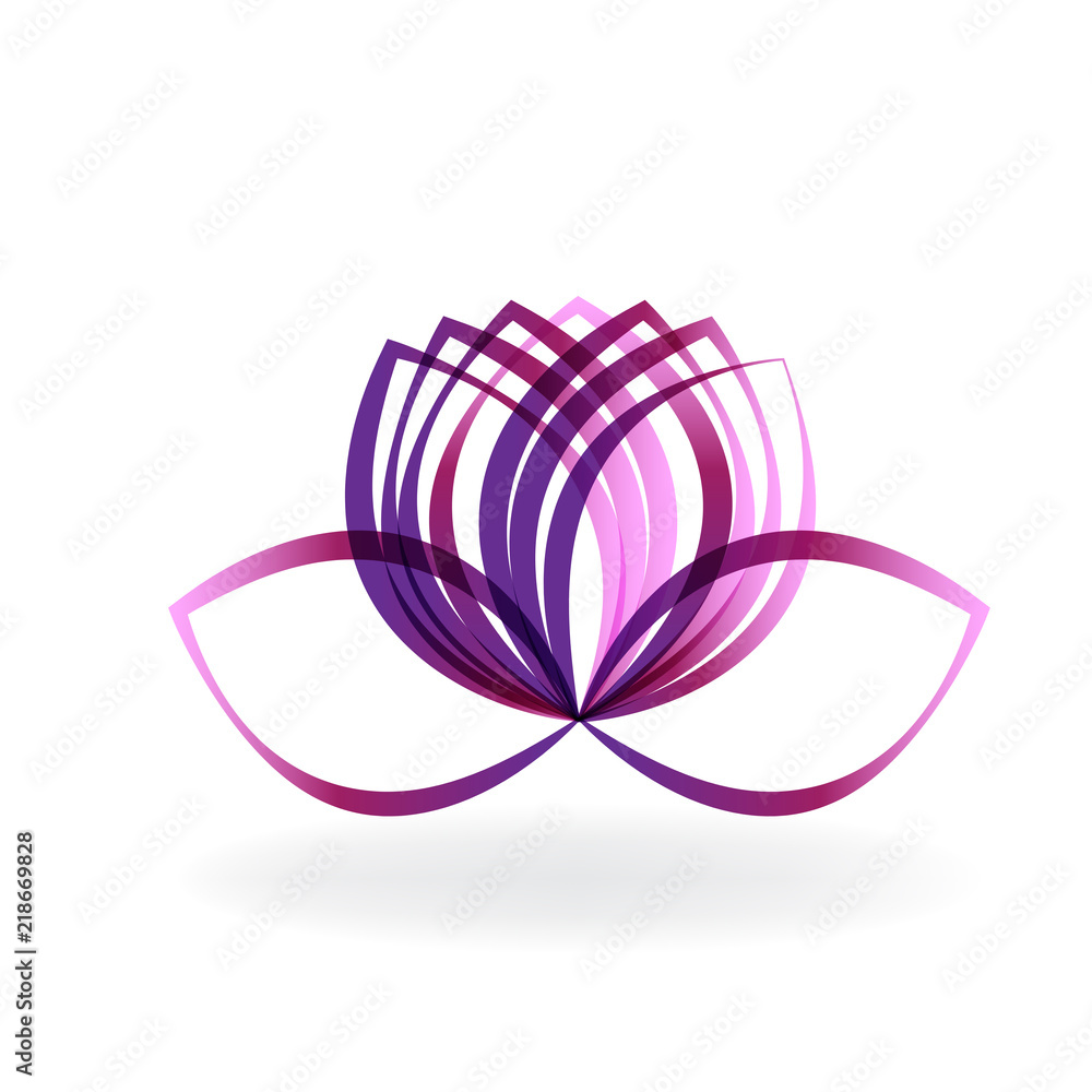 Logo lotus flower spa symbol