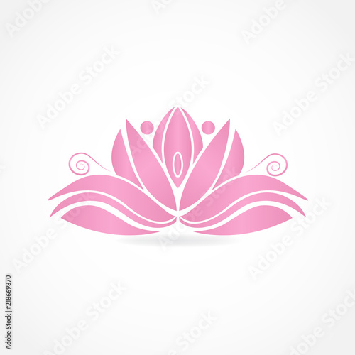 Pink lotus flower logo id card business