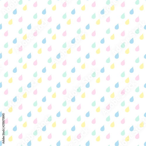 Colorful drops seamless vector pattern, texture, background.