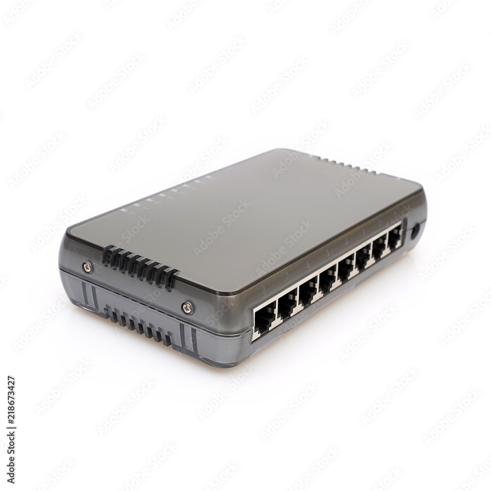 Ethernet connector isolated on white background Ethernet connector isolated on white background
