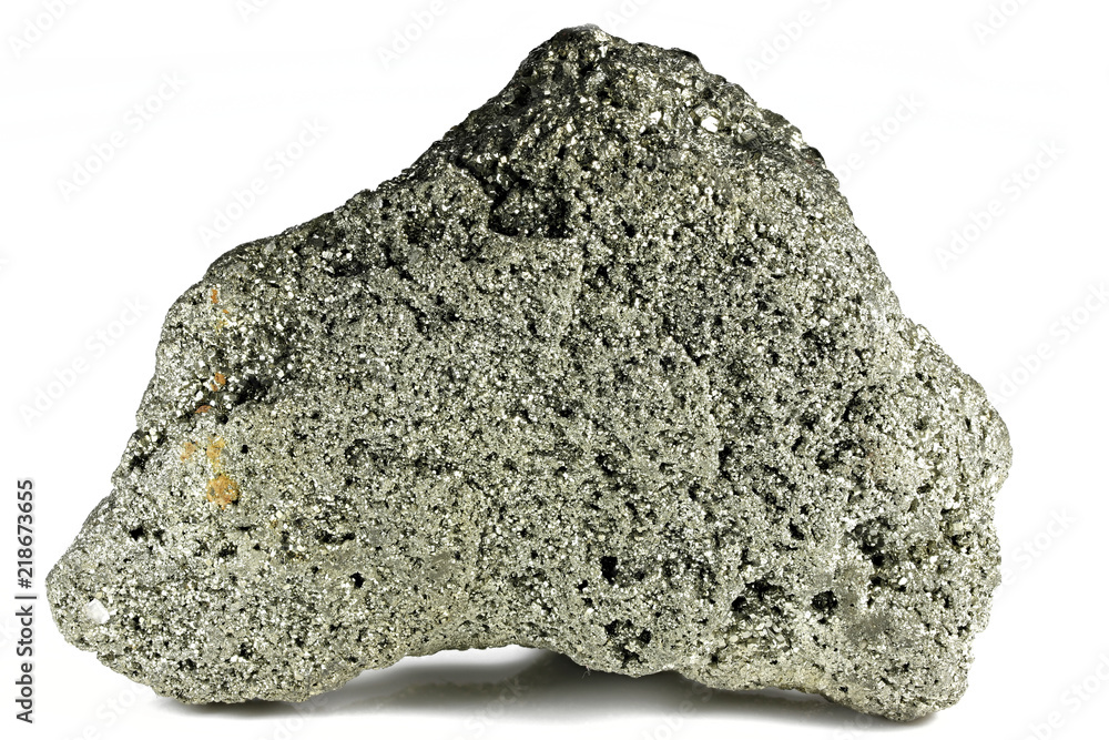 pyrite from Peru isolated on white background pyrite from Peru isolated on white background
