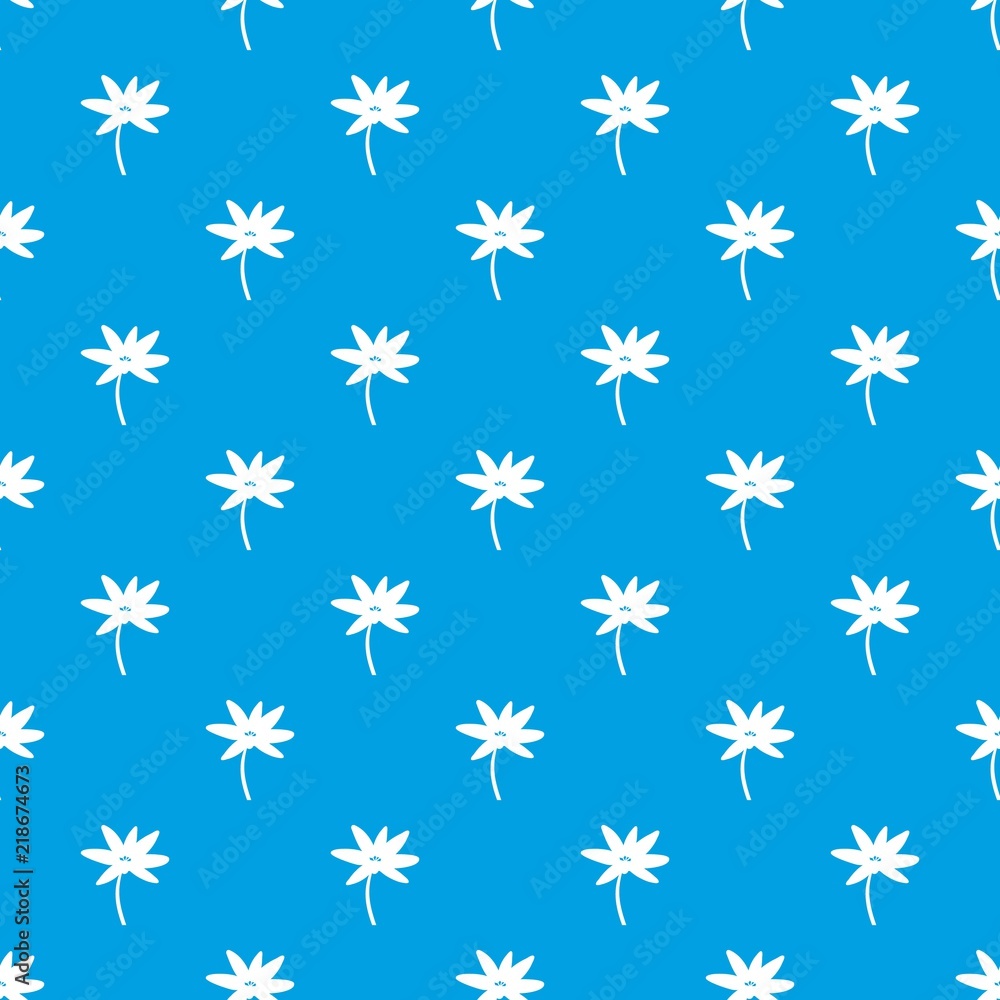 Tropical palm tree pattern repeat seamless in blue color for any design. Vector geometric illustration Tropical palm tree pattern repeat seamless in blue color for any design. Vector geometric illustration