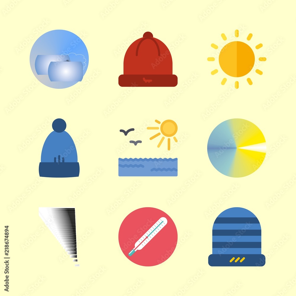 weather icons set. clothing, lightning, outdoors and snorter graphic works weather icons set. clothing, lightning, outdoors and snorter graphic works
