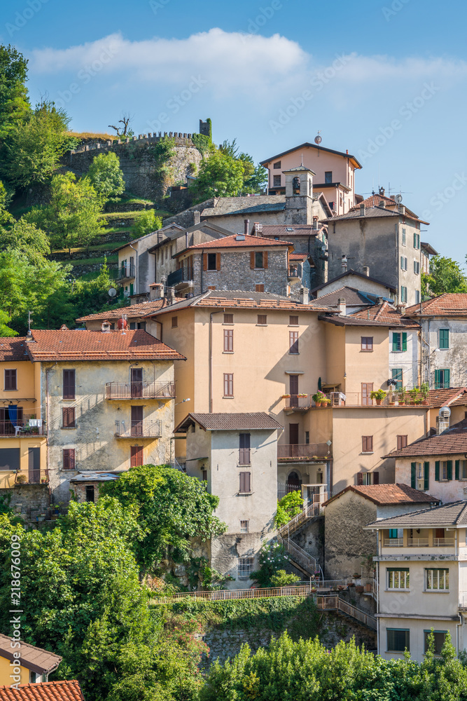 Scenic sight in Nesso, beautiful village on Lake Como, Lombardy, Italy.