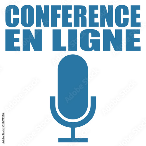 Logo conférence en ligne.