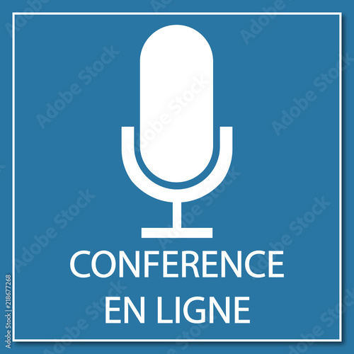 Logo conférence en ligne.