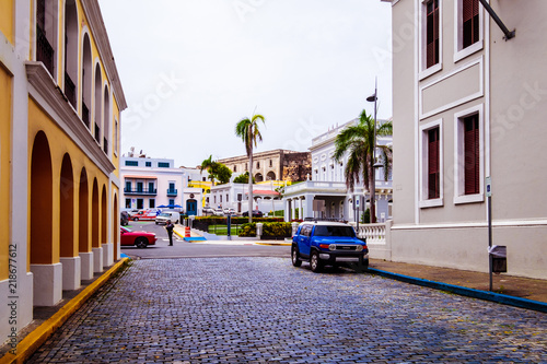 Colorful Street of San Juan Puerto Rico
