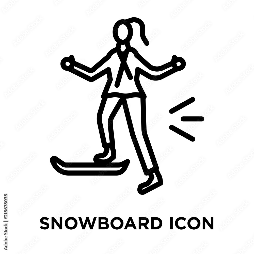 snowboard icon on white background. Modern icons vector illustration. Trendy snowboard icons