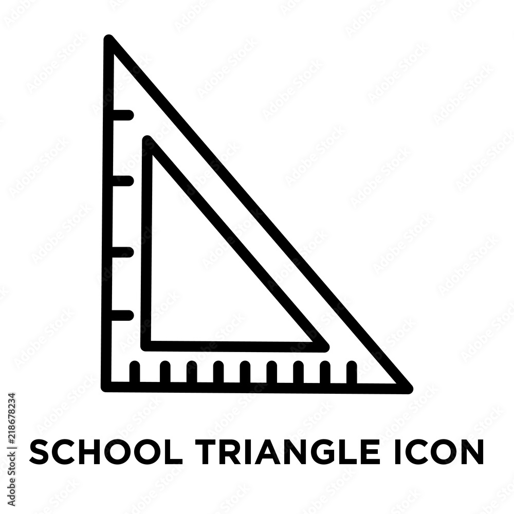 school triangle icon on white background. Modern icons vector illustration. Trendy school triangle icons school triangle icon on white background. Modern icons vector illustration. Trendy school triangle icons