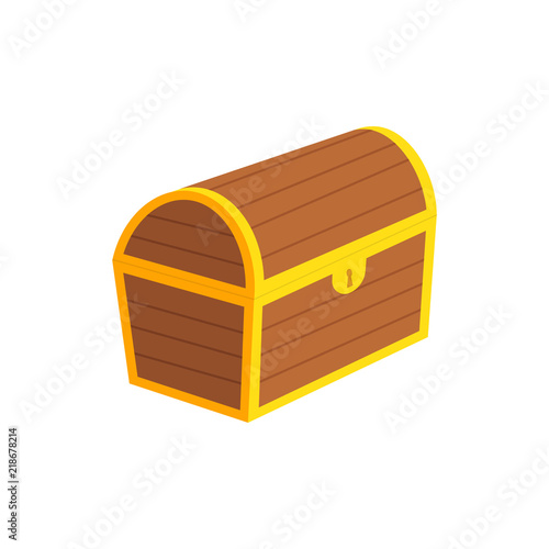Closed chest box. Vector.