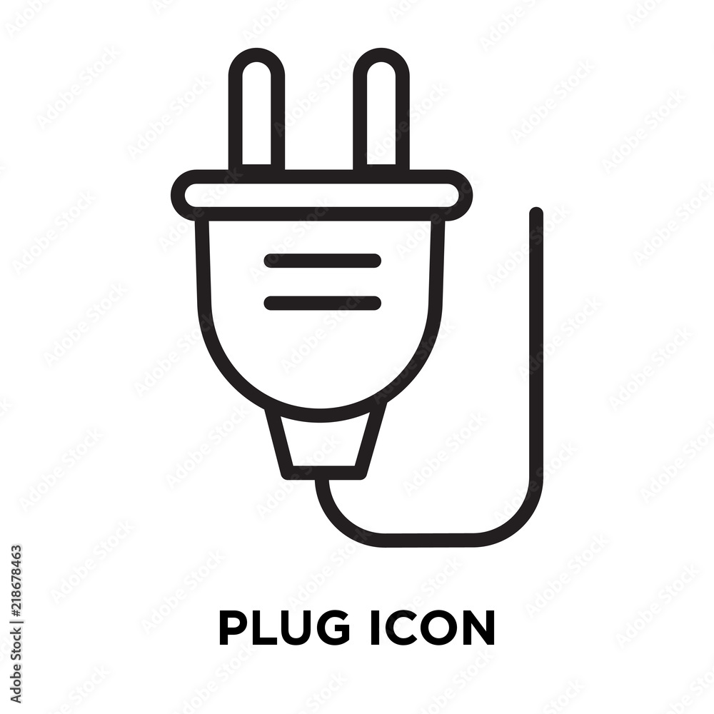plug icon on white background. Modern icons vector illustration. Trendy plug icons plug icon on white background. Modern icons vector illustration. Trendy plug icons