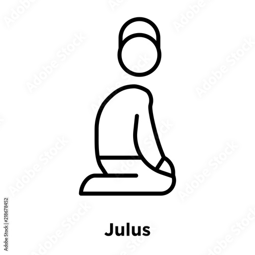 Julus icon vector isolated on white background, Julus sign , thin line design elements in outline style