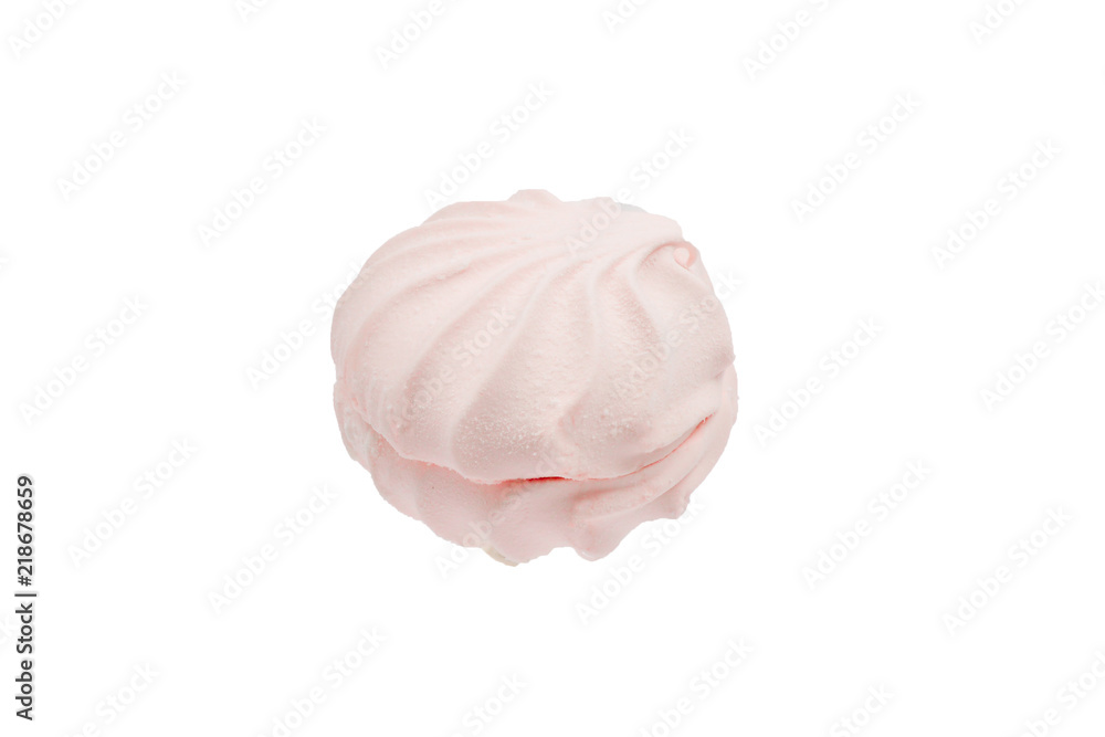 Rose marshmallow isolated on white. Zephyr. Rose marshmallow isolated on white. Zephyr.
