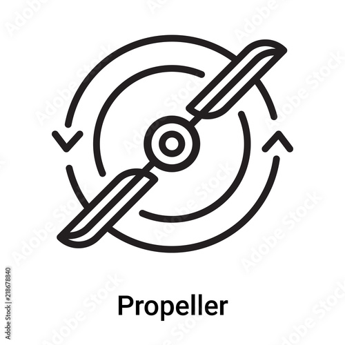 Propeller icon vector isolated on white background, Propeller sign , line or linear symbol and sign design in outline style