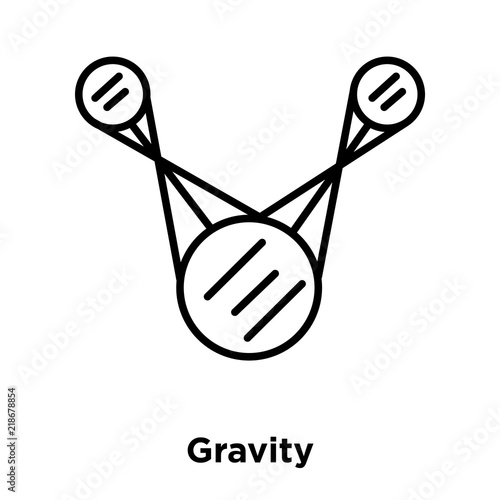 gravity icon isolated on white background. Simple and editable gravity icons. Modern icon vector illustration.