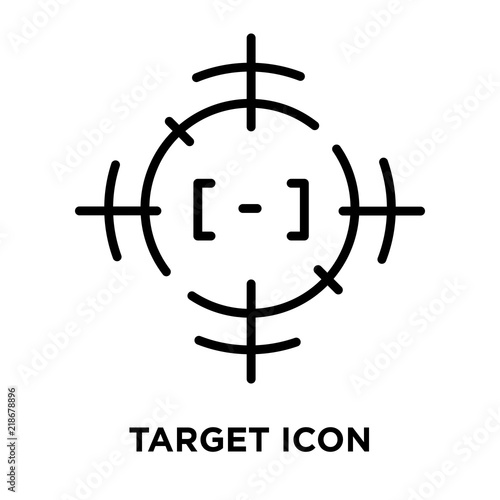 Target icon vector isolated on white background, Target sign , line symbol or linear element design in outline style