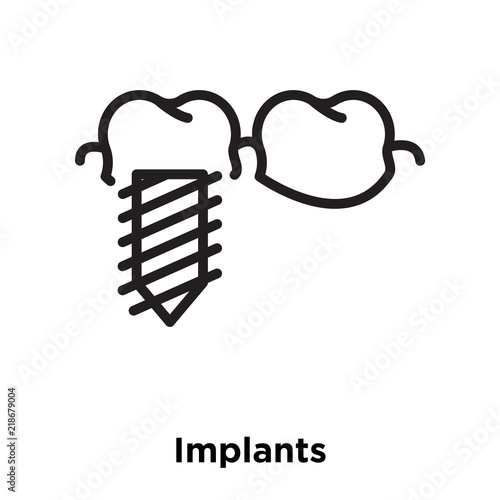 implants icons isolated on white background. Modern and editable implants icon. Simple icon vector illustration.