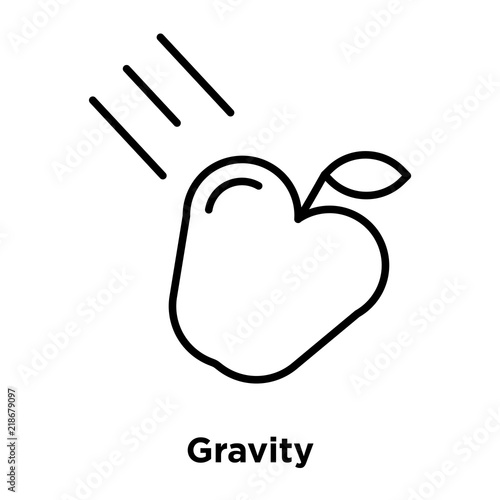 gravity icon isolated on white background. Simple and editable gravity icons. Modern icon vector illustration.