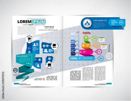 Business magazine, brochure layout easy to editable