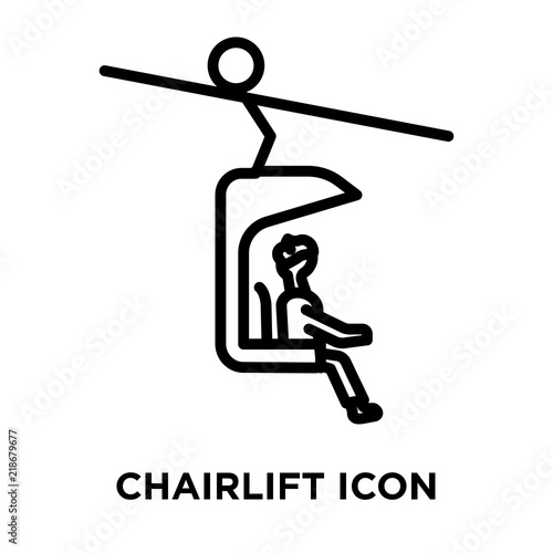 chairlift icon on white background. Modern icons vector illustration. Trendy chairlift icons