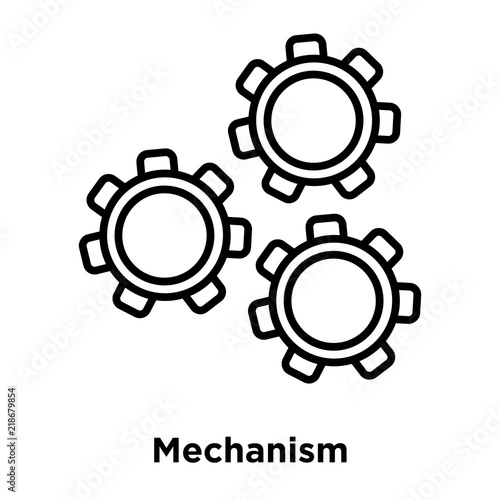 mechanism icon isolated on white background. Simple and editable mechanism icons. Modern icon vector illustration.