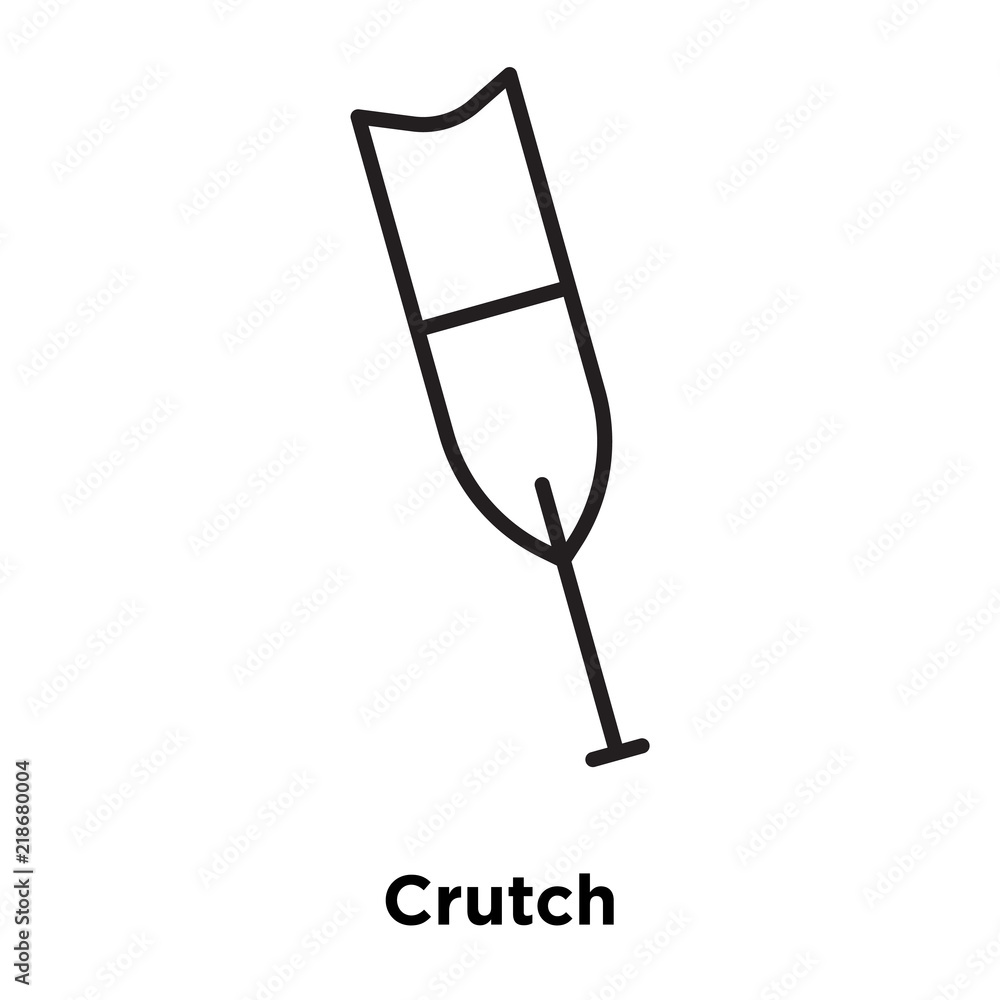 crutch icon isolated on white background. Simple and editable crutch icons. Modern icon vector illustration. crutch icon isolated on white background. Simple and editable crutch icons. Modern icon vector illustration.