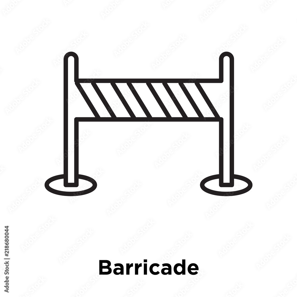 barricade icon isolated on white background. Simple and editable barricade icons. Modern icon vector illustration. barricade icon isolated on white background. Simple and editable barricade icons. Modern icon vector illustration.