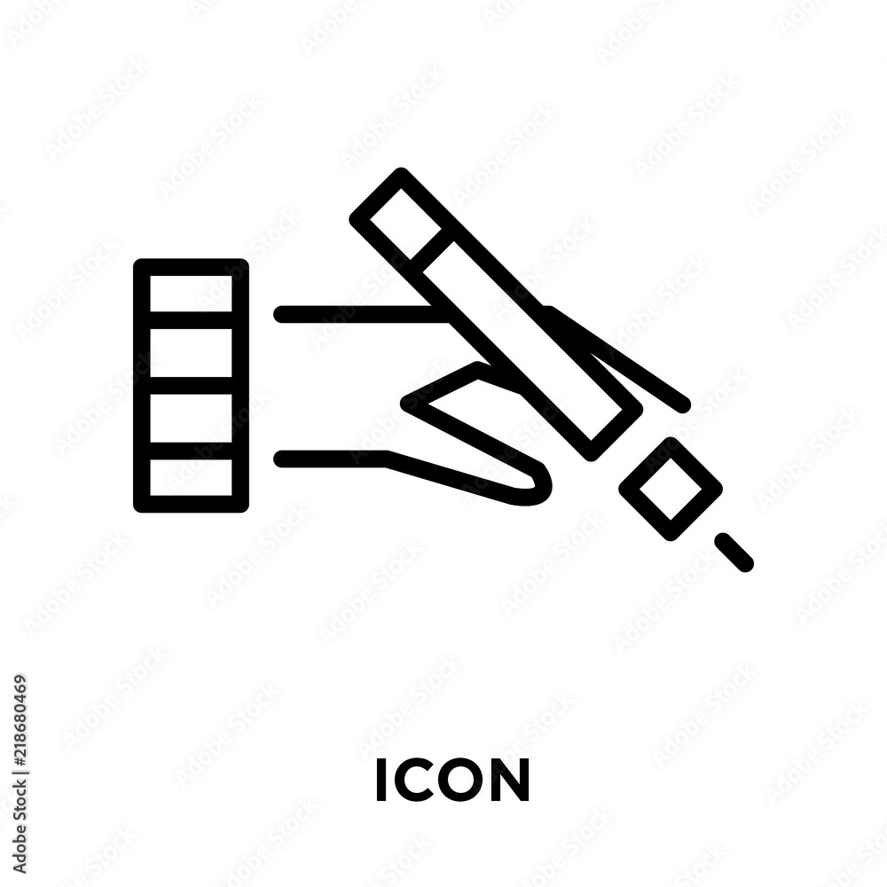 Signing icon vector isolated on white background, Signing sign , line symbol or linear element design in outline style Signing icon vector isolated on white background, Signing sign , line symbol or linear element design in outline style