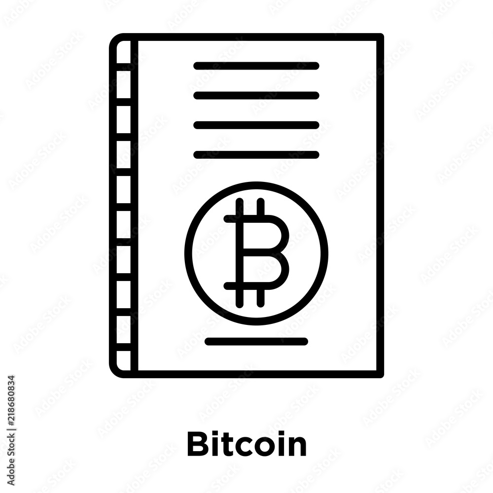 Bitcoin icon vector isolated on white background, Bitcoin sign , thin line design elements in outline style Bitcoin icon vector isolated on white background, Bitcoin sign , thin line design elements in outline style