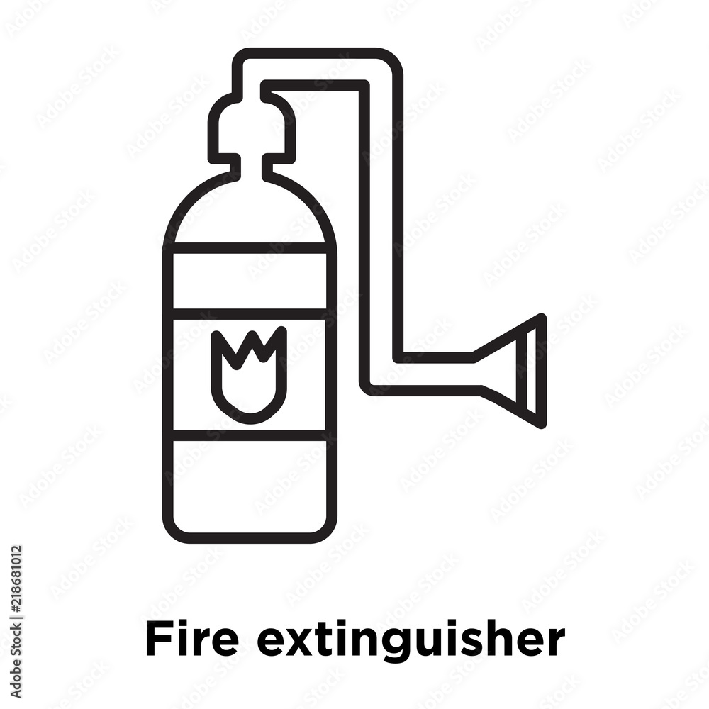 Fototapeta premium fire extinguisher icon isolated on white background. Simple and editable fire extinguisher icons. Modern icon vector illustration.