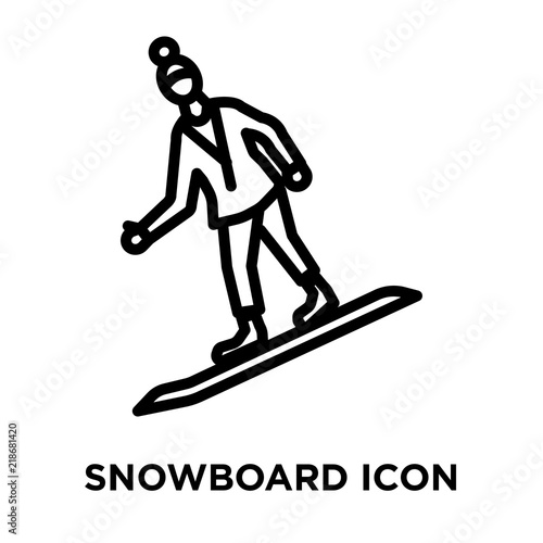 snowboard icon on white background. Modern icons vector illustration. Trendy snowboard icons