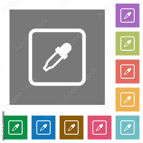 Get object color square flat icons