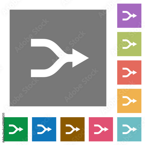Merge arrows square flat icons