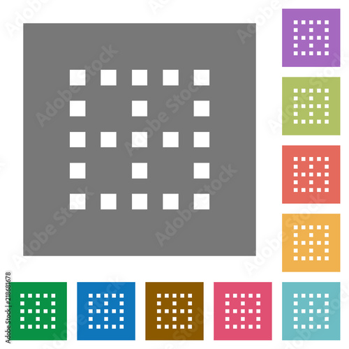No borders square flat icons
