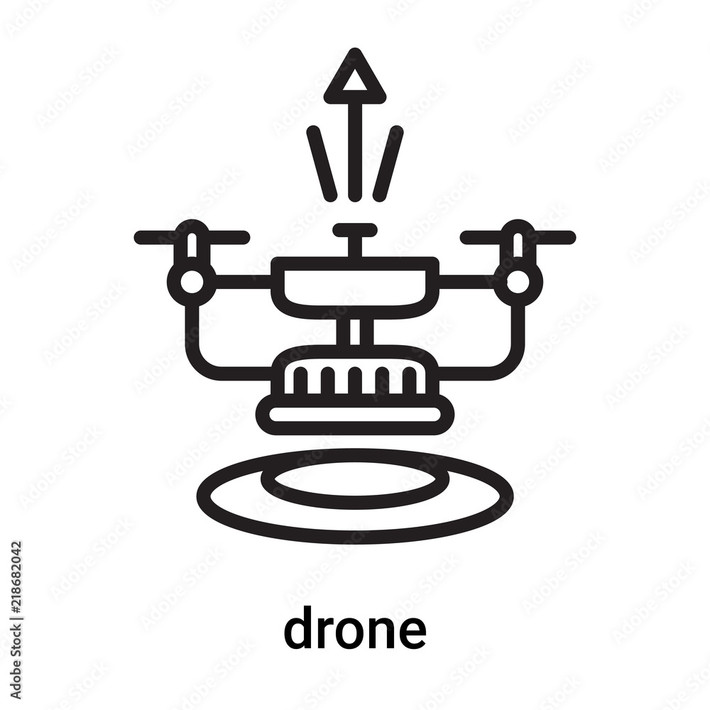 drone icon vector isolated on white background, drone sign , line or linear symbol and sign design in outline style drone icon vector isolated on white background, drone sign , line or linear symbol and sign design in outline style