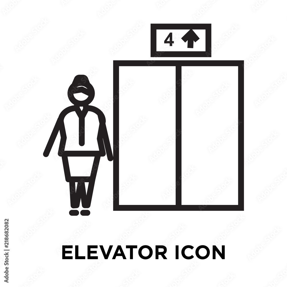 Fototapeta premium elevator icon on white background. Modern icons vector illustration. Trendy elevator icons