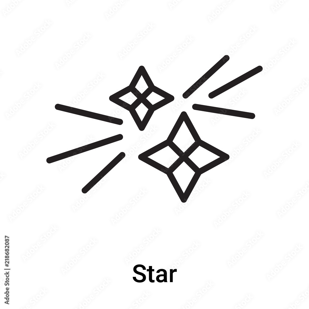 Star icon vector isolated on white background, Star sign , line or linear symbol and sign design in outline style