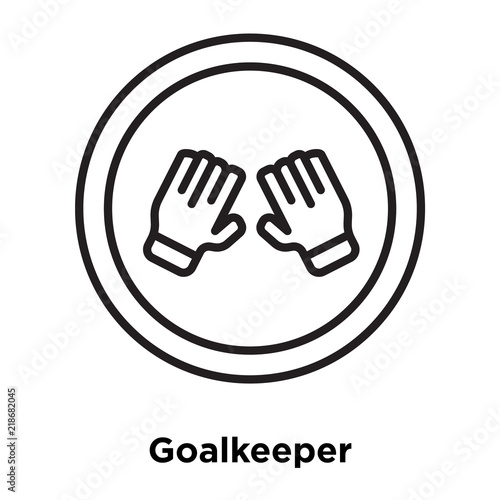 goalkeeper icon isolated on white background. Simple and editable goalkeeper icons. Modern icon vector illustration.