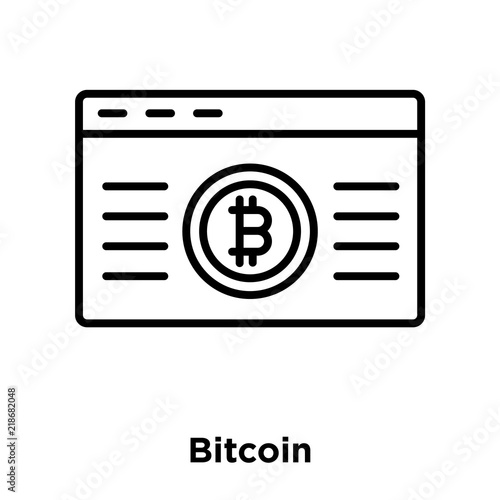 Bitcoin icon vector isolated on white background, Bitcoin sign , thin line design elements in outline style © vector_best