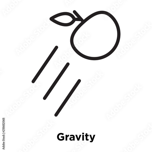 Gravity icon vector isolated on white background, Gravity sign