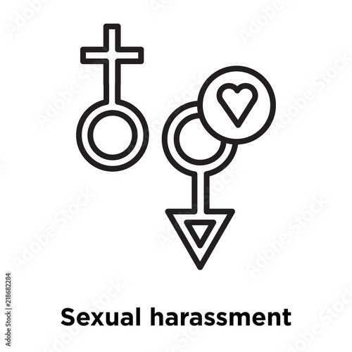 sexual harassment icon isolated on white background. Simple and editable sexual harassment icons. Modern icon vector illustration.