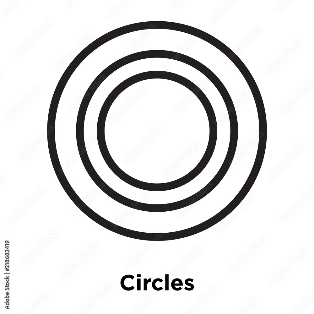 Circles icon vector isolated on white background, Circles sign Circles icon vector isolated on white background, Circles sign