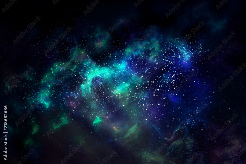 Space bright fantasy abstract background