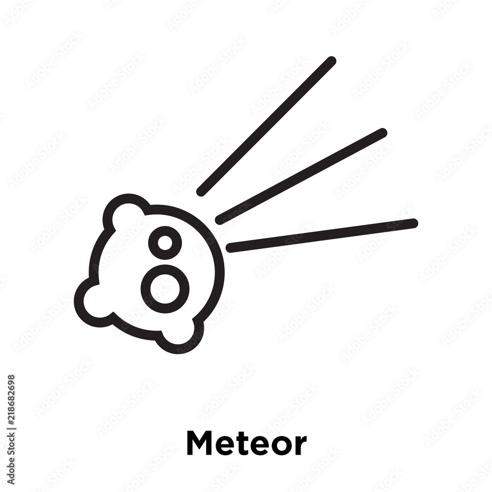 Meteor icon vector isolated on white background, Meteor sign Meteor icon vector isolated on white background, Meteor sign
