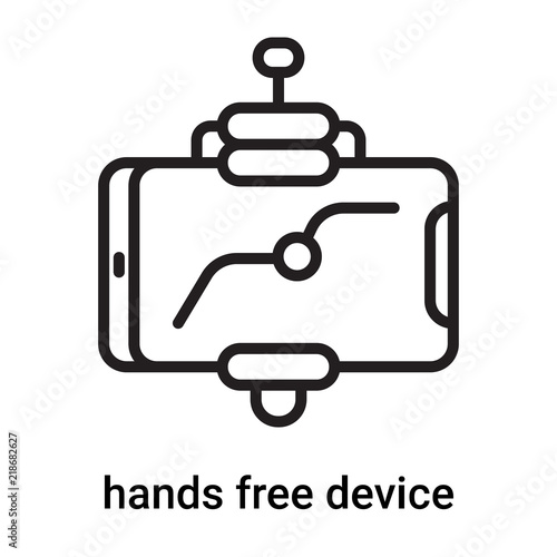 hands free device icon vector isolated on white background, hands free device sign , line or linear symbol and sign design in outline style