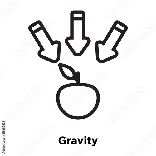 Gravity icon vector isolated on white background, Gravity sign
