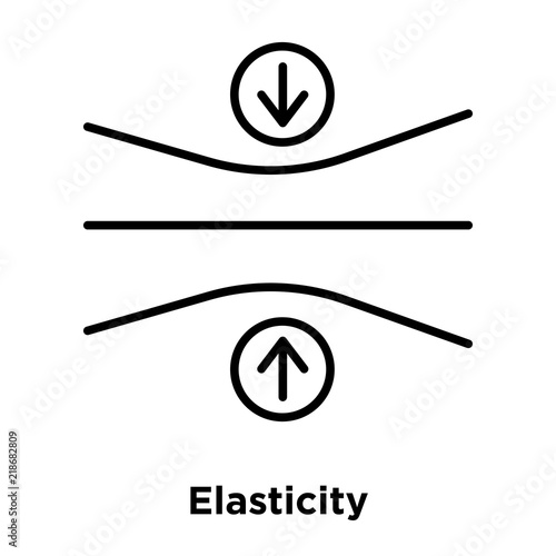 elasticity icon isolated on white background. Simple and editable elasticity icons. Modern icon vector illustration.