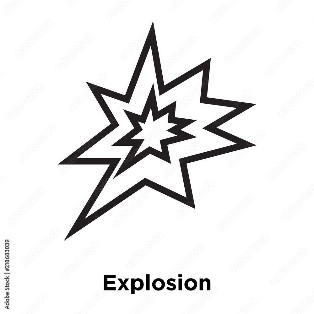 Obraz premium Explosion icon vector isolated on white background, Explosion sign