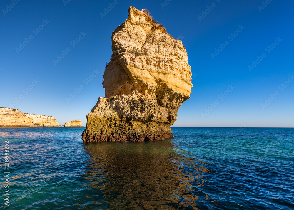 Algarve Seashore and Caves. Exposure done in a boat tour in the Lagoa seashore, Algarve, Portugal