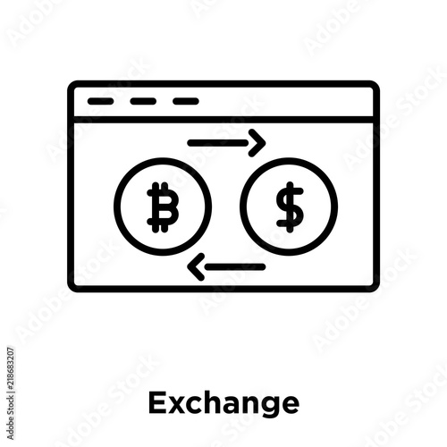 Free Download Exchange icon vector isolated on white background, Exchange sign , thin line design elements in outline style - GFXLoad
